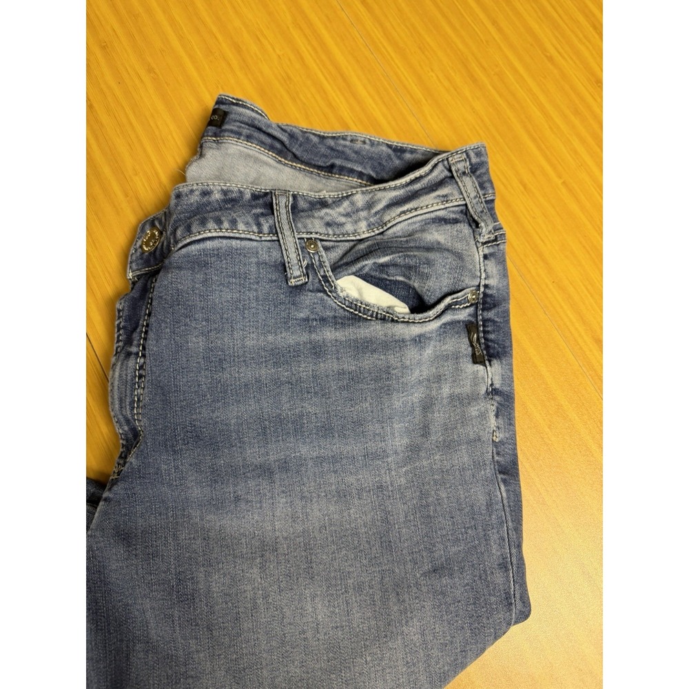 Women's Silver Jeans Co Elyse Capri Jeans Size 20/L23.5 Blue - Picture 2 of 7
